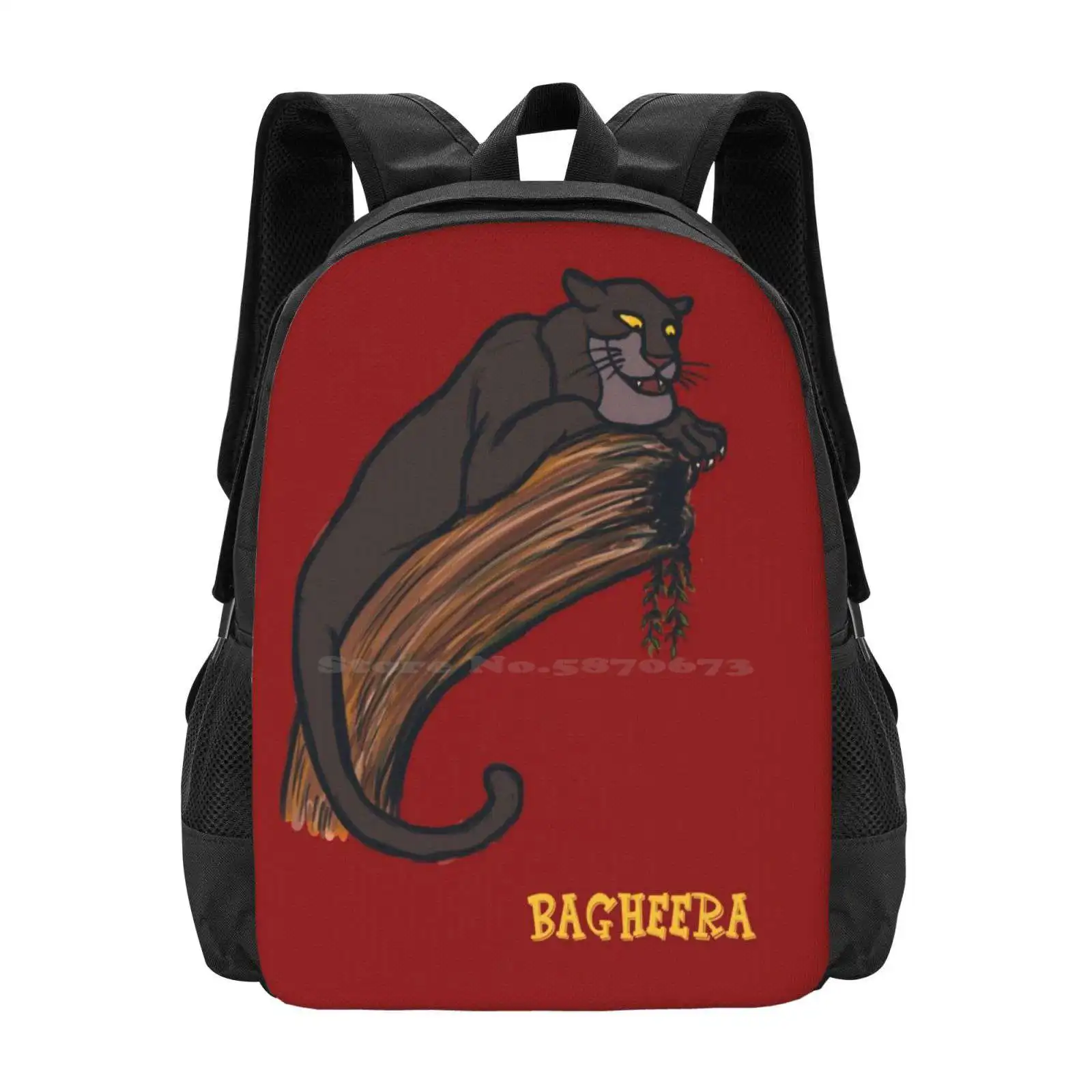 Bagheera The Panther Hot Sale Schoolbag Backpack Fashion Bags Jungle Book Bagheera