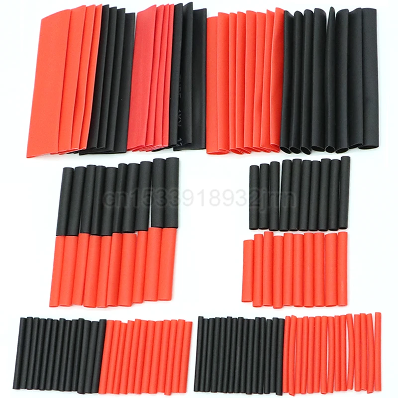 127PCS 2:1 Heat Shrink Tube Sleeving Tubing Assortment Kit Electrical Connection Electrical Wire Wrap Cable Waterproof Shrinkage