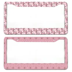 Anime Ghost Destruction Series American Standard Aluminum Alloy Car License Plate Cover Car Accessories Waterproof License