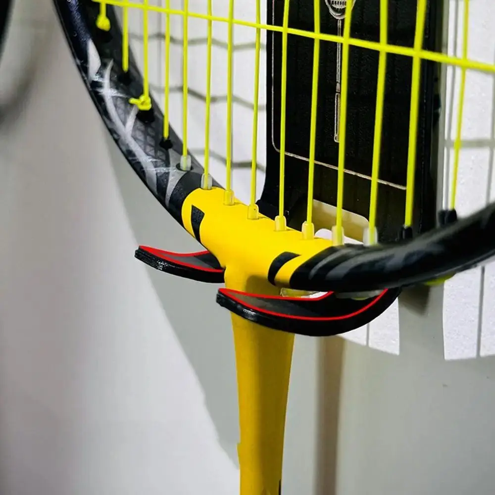 سبائك الألومنيوم مضرب تنس جدار رف مضارب كرة الريشة حامل الحائط مضارب جدار هوك ذاتية اللصق لكمة خالية