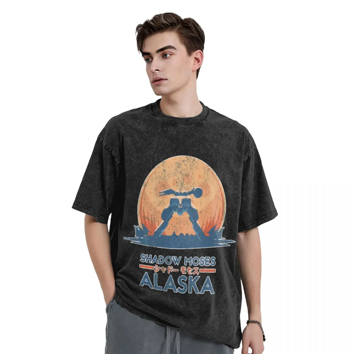 

Shadow Moses Island Metal Gear Solid T-Shirt oversized t shirt graphics anime stuff oversizeds shirts men graphic
