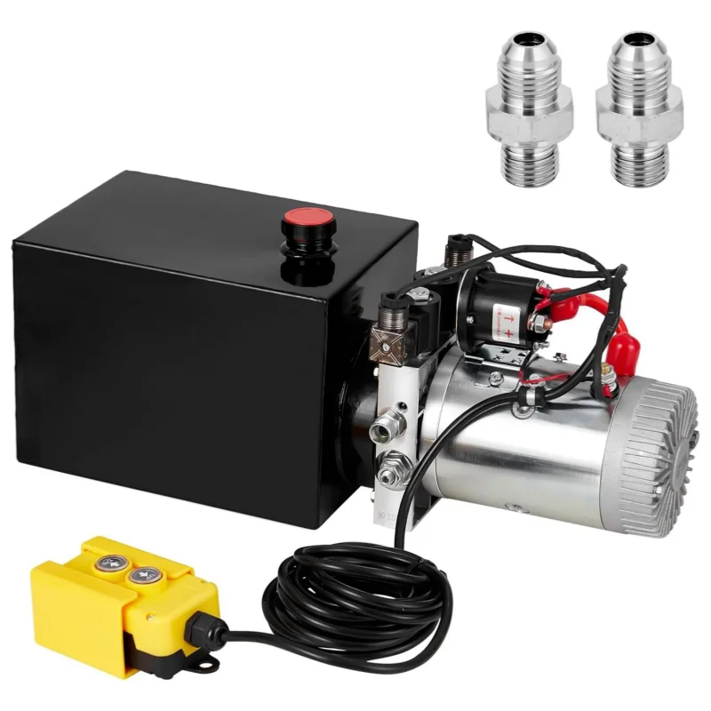 

New 12V DC Hydraulic Pump Fully Assembled with SAE#6 Connectors 1 Year Warranty