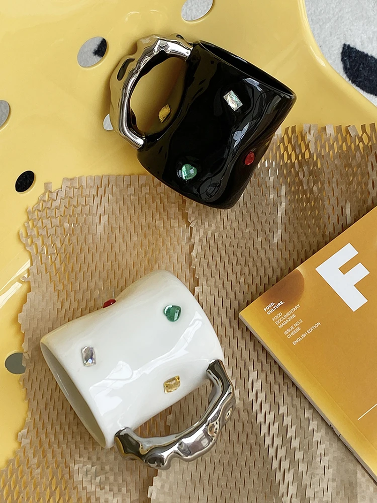 500 مللي جوهرة حفلة القدح جوهرة كوب حفلة فتاة القلب الماس فنجان القهوة شمال أوروبا الإبداعية عشاق كوب إرسال الأصدقاء هدية