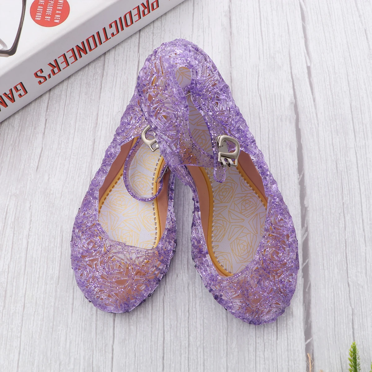 

Children's Sandals PVC Material Purple for Girls Festival Wear Durable