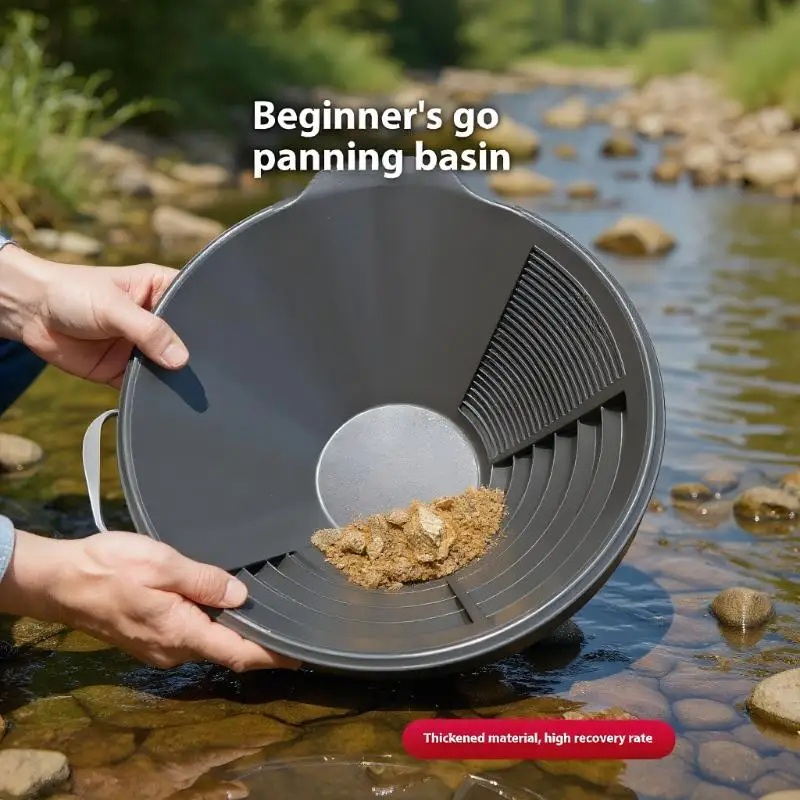 1/3/5Pcs Outdoor Gold Pan Washing Kit, Riffle Designed Prospecting Gear for Efficient Gold Mining