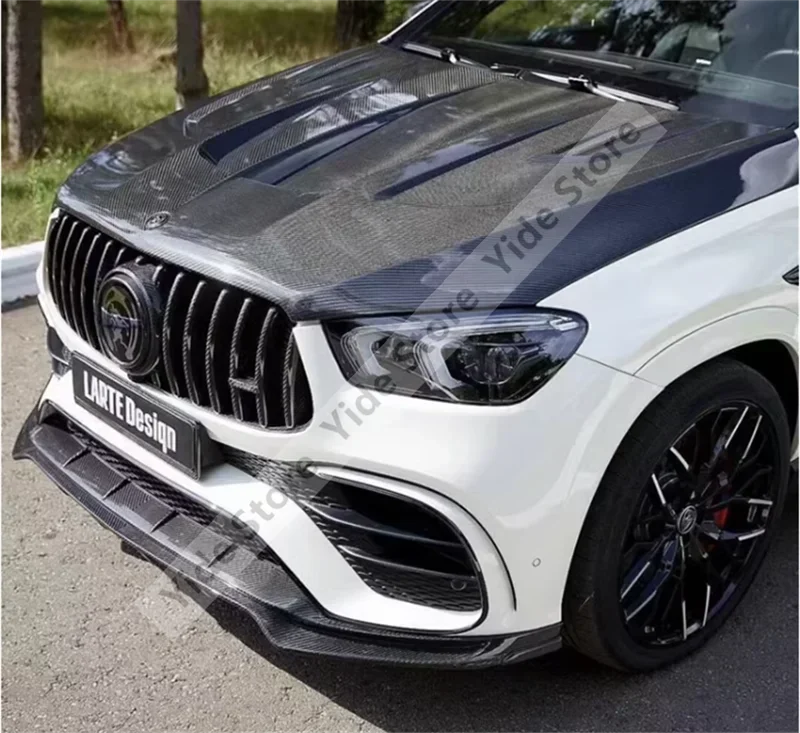 ألياف الكربون المصد الأمامي محرك هود غطاء فتحة التهوية لمرسيدس بنز GLE SUV/كوبيه C167/W167 GLE63 AMG 2020-2023