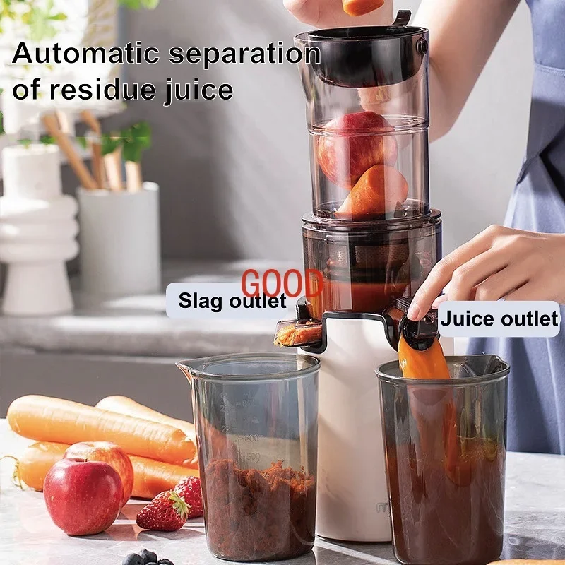 Automatic Large Caliber Juicer Low-speed Multifunctional Fruit Vegetable Screw Slow Juicer  Household Electric