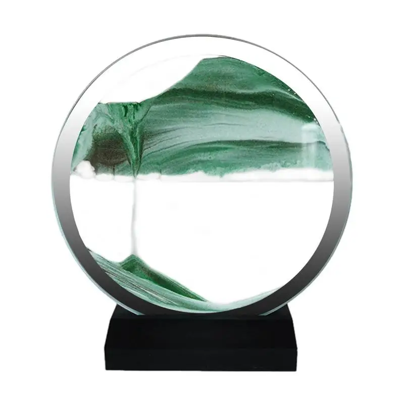 Moving Sand Art 3D Dynamic Flowing Sand Painting Landscape With Glass Frame Sand Hourglass For Home Ornament Desktop Art