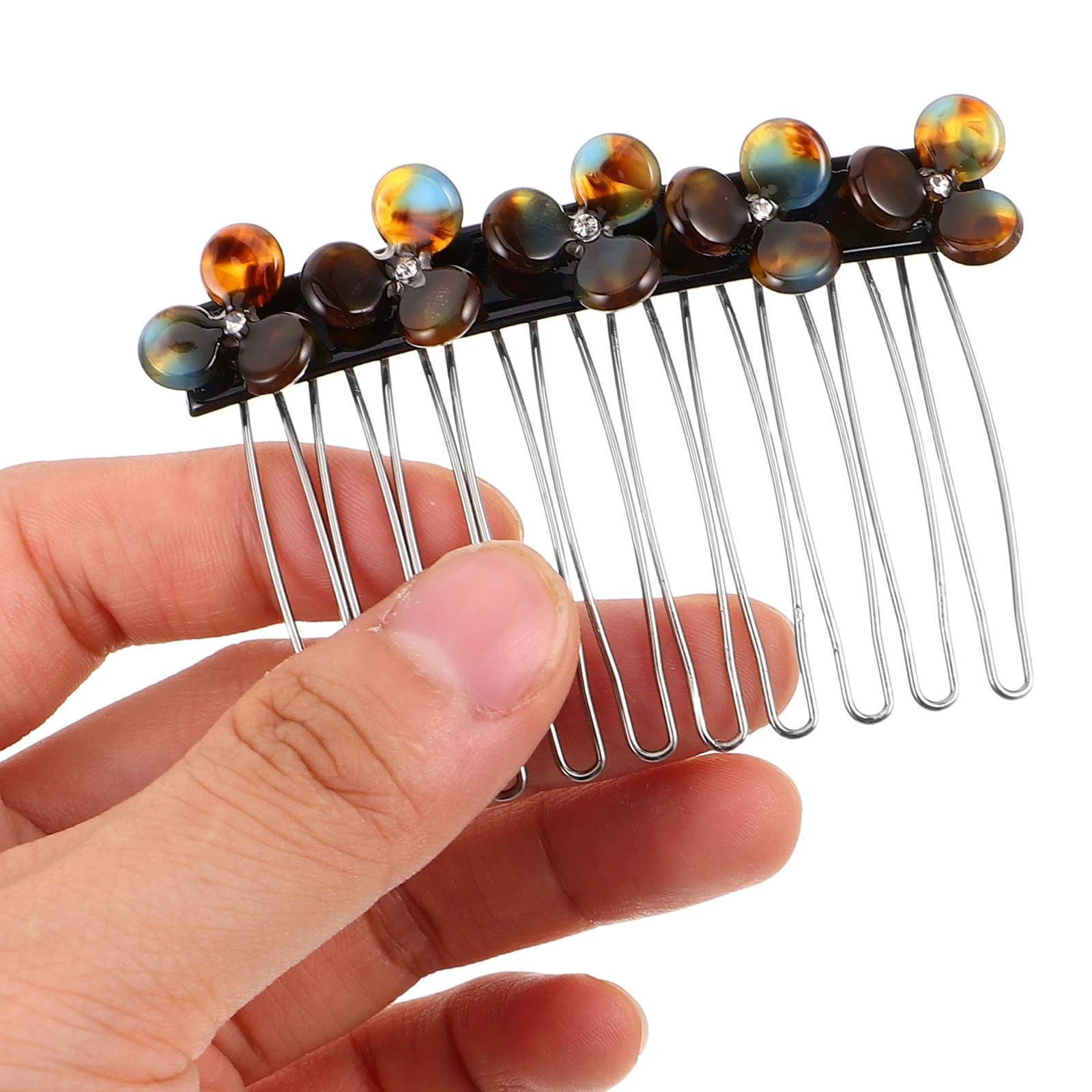 

2 Pcs Hair Comb Flower Wedding Flowers Claw Clips Combs for Styling Lifter Bridal Floral Accessories Miss