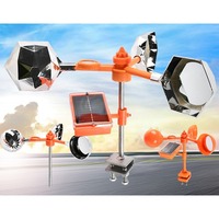 Solar Powered 3-in-1 Bird Repeller: Ultrasonic Sound, Wind Motion & Reflective Flash for Orchard Farm Garden Pond