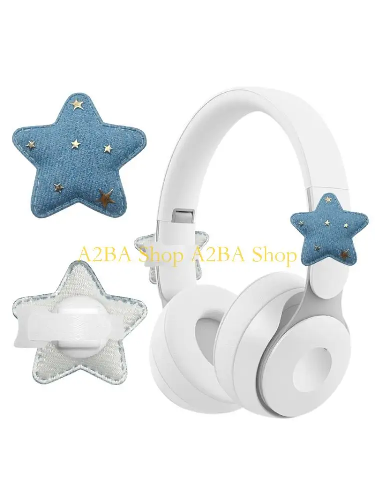 

A2BA Cotton Blue Star Designs Украшение наушников Дышащий чехол для различных гарнитур