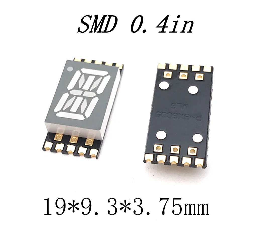 

10 шт. цифровая трубка SMD 0,4 дюйма, красная, 16 сегментов, светодиодный дисплей smd, трубка Nixie, 1 бит, пластик, металл, общий катод