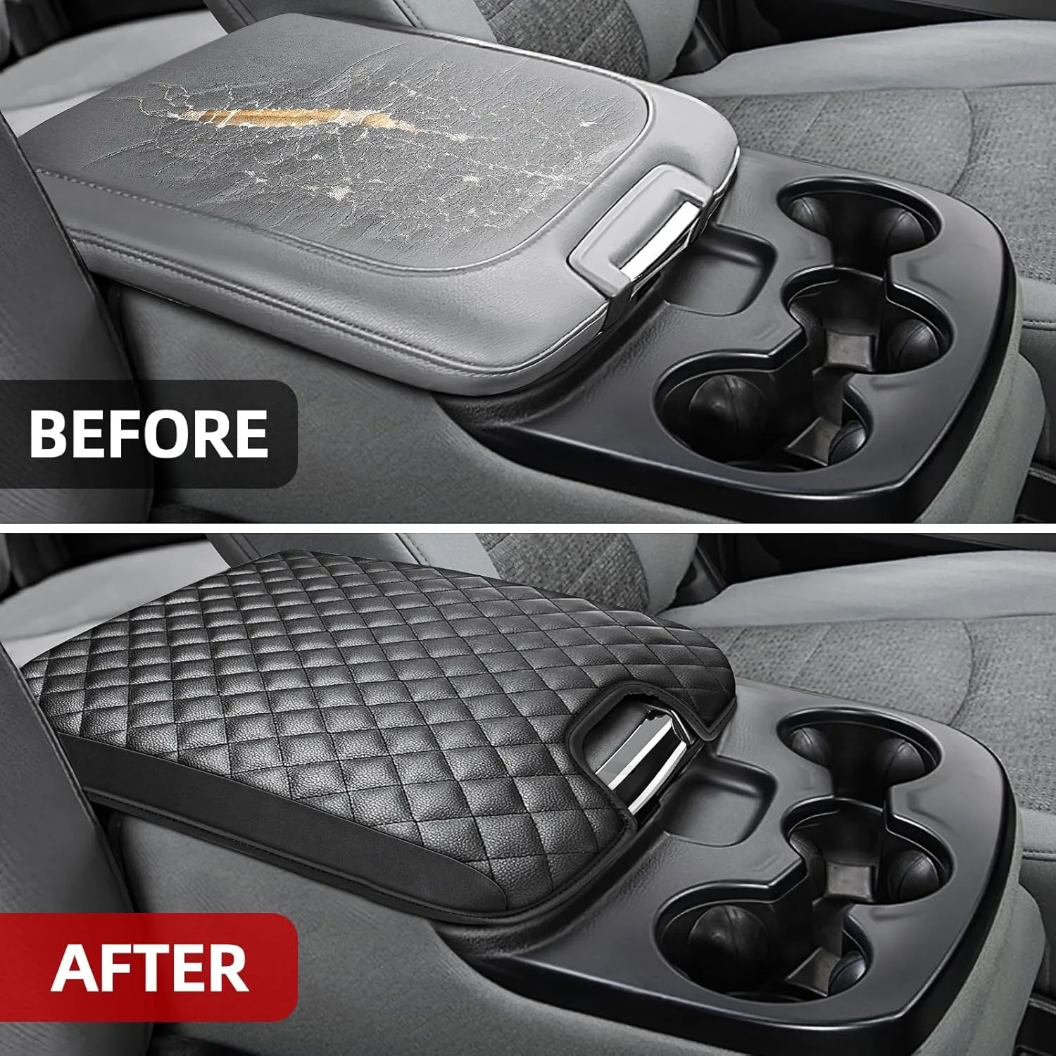 Armrest Cover for 2013-2018 Dodge Ram 1500 & 2013-2023 Ram 2500/3500/1500 Classic Jump Seat Console Protector image 5