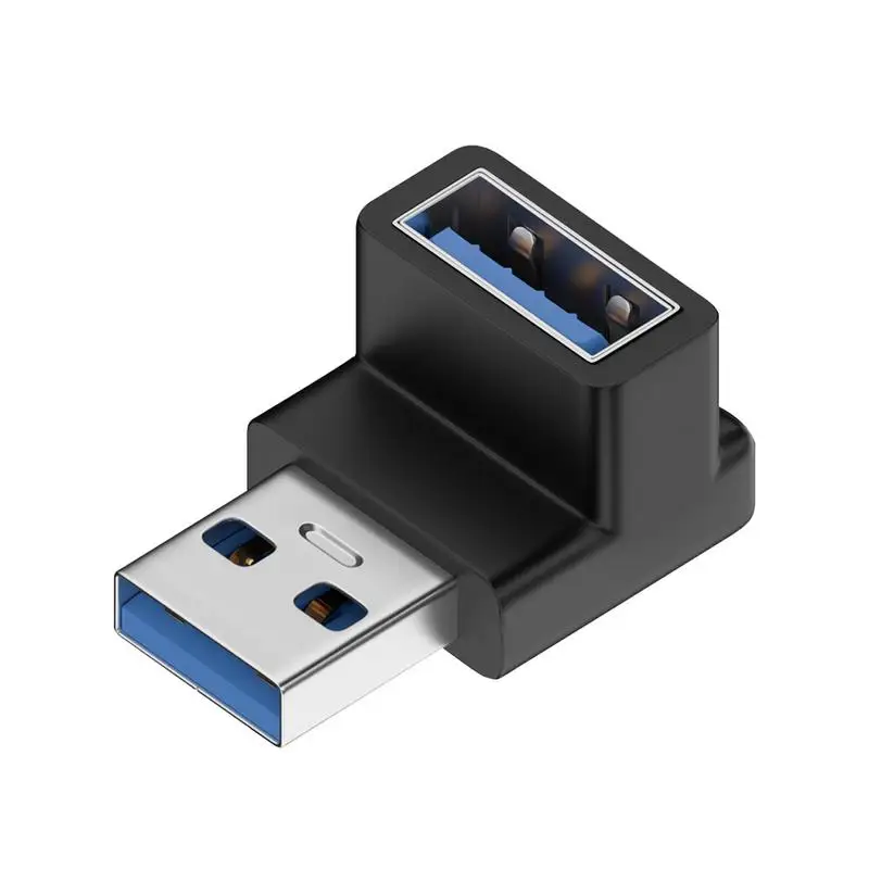 USB 3.0 Male To Female 90 Degree Right Angle Extension Adapter USB Upward Elbow Adapter 10Gbps For Laptop PC Connector Converte