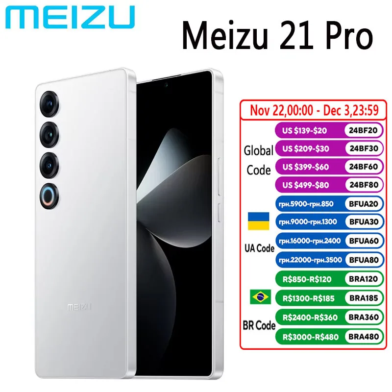 Meizu 21 Pro AI Smartphones Snapdragon 8 Gen 3 Dual SIM 6.79