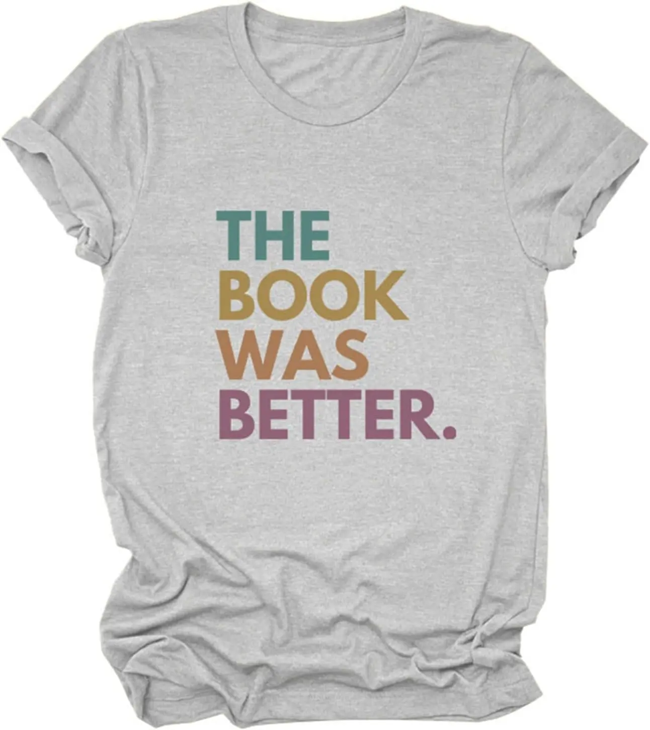 

Pifnxtamy Womens Tops Book Lover Shirts The Book was Better T Shirt Crewneck Short Sleeve Tees Reading Librarian Gifts