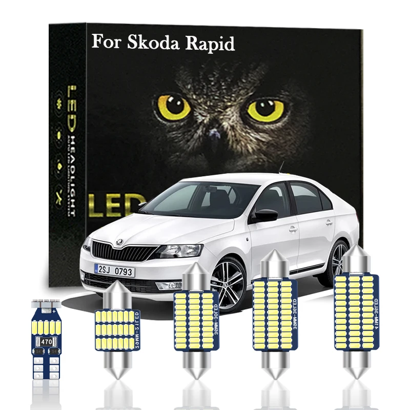 

Canbus Car LED Interior Light Lamp Kit For Skoda Rapid Spaceback Sedan Hatch 2013 2014 2015 2016 2017 2018 2019 2020 2021