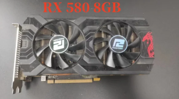 

RX 580 8GB 2048SP Gaming Graphics Card GDDR5 256Bit PCI Express 3.0 ×16 8Pin Radeon GPU RX580 Series placa de video