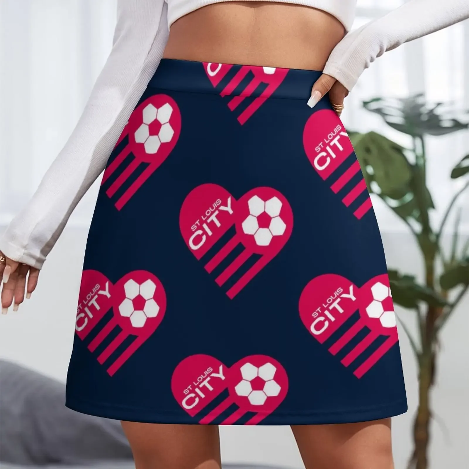STL Soccer Heart Mini Skirt new in external clothes 90s aesthetic skirt sets korean style clothes Mini Skirt
