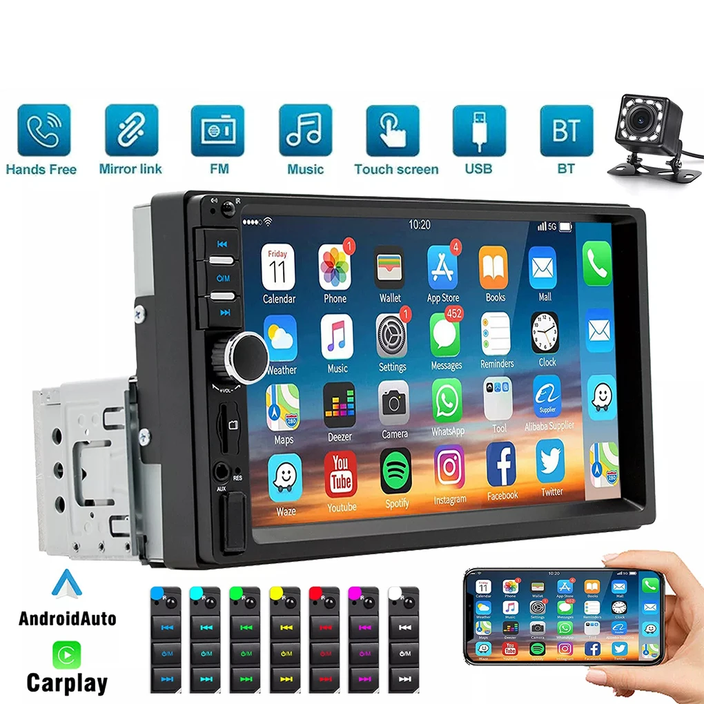 

7 inch Car Radio MP5 Player Auto audio USB Bluetooth FM USB For Universal Autoradio Multimedia Player 1 Din