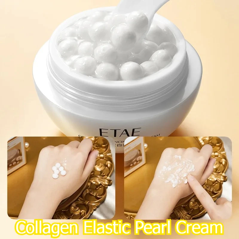 

50g Collagen Elastic Pearl Cream Remove Wrinkles Face Cream Korean Moisturizing Fades Fine Lines Lifting Firming Brighten Skin