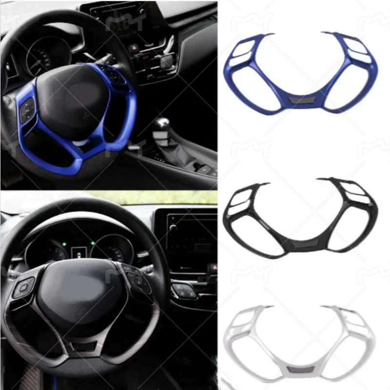 

Car Stick Cover ABS Plastic Steering Wheel Interior Kit Switch Trim Frame 1pcs For Toyota C-HR CHR 2017 2018 2019 2020 2021