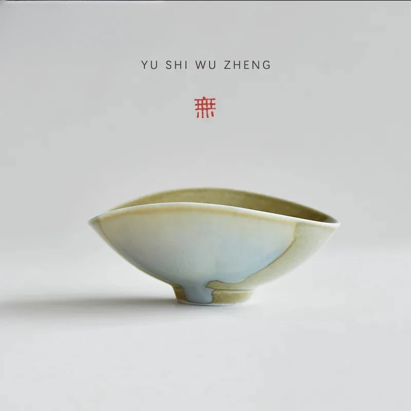 

Creative Crescent Coarse Pottery Tea Scoop Antique Tea Infuser Spoons Shovel Chahe Household Awakening Ladle for Craft