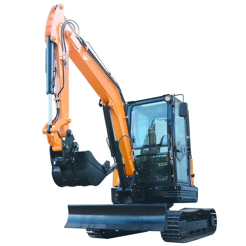 Full Hydraulic 3.5 Ton Mini Excavator Diesel Engine Rubber Crawler Compact Excavator CE EPA Construction Machinery Customized