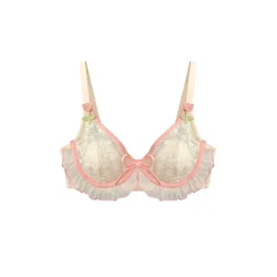 MOYISU Lolita Girl Luxury Sweet Lust Breasts Rabbit Ears Big Breasts Show Little Sexy Bra Set Panties Women's Pure Lust Wind Bra