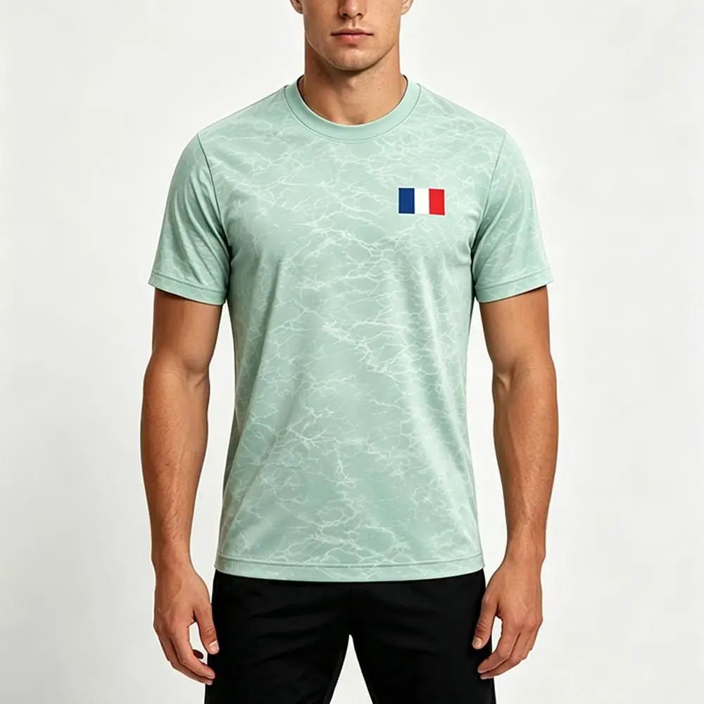 France Flag Flag Print Football T-shirt 2026 New Outdoor Sports Breathable Quick-drying Short-sleeved Top Unisex Casual Tees