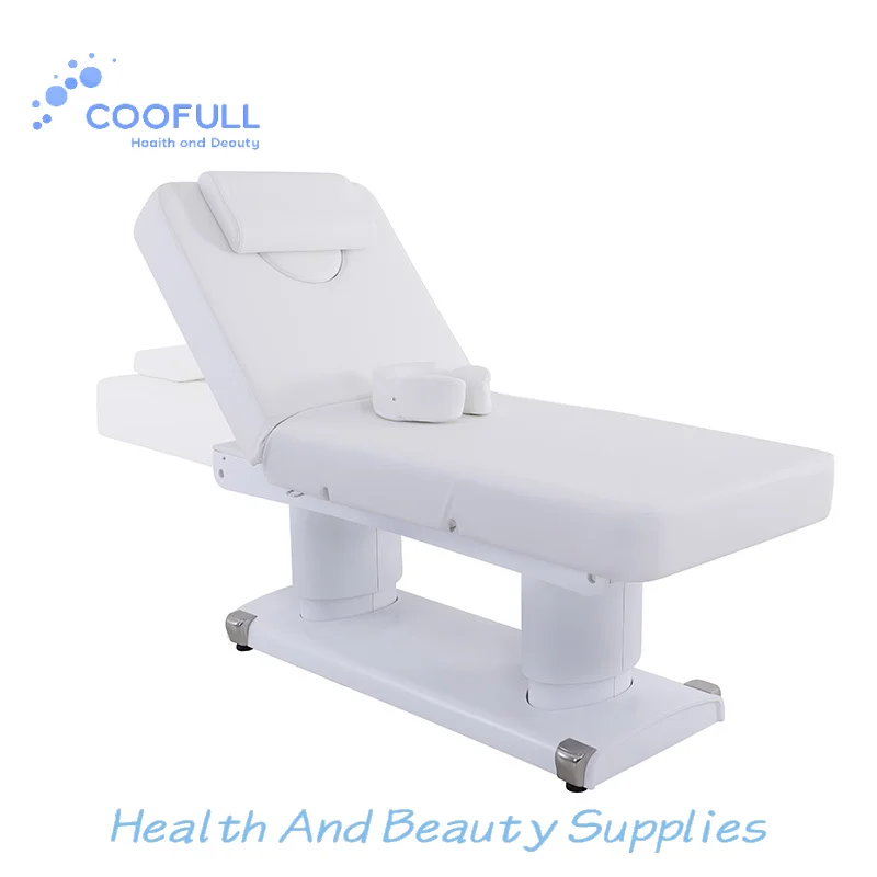 Coofull  Massage Table Bed with Wooden Base Adjustable Reclining Beauty Salon Couch Ideal for Health Preservation Center
