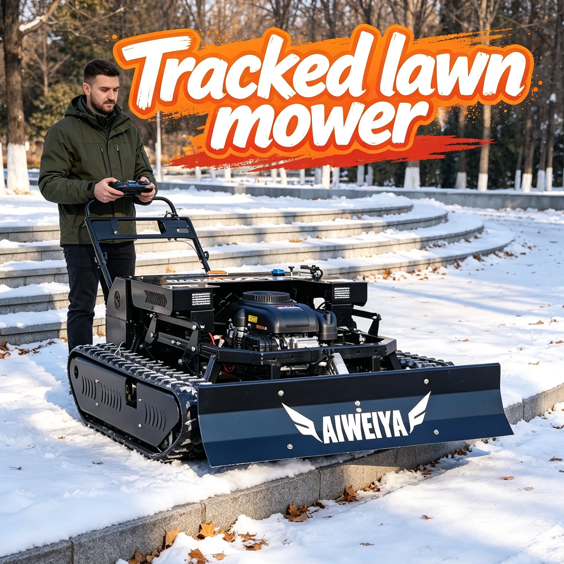 Customized self propelled remote‑controlled lawn mower 900, optional cutting width, optional industrial remote control