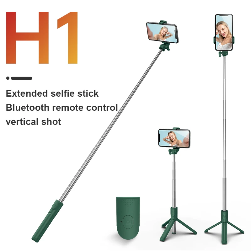 Ultra przenośny statyw telefon Bluetooth Selfie Stick z pilotem składany chowany dla Huawei IPhone i androida