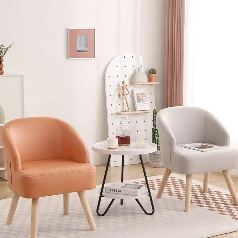 Small Leisure Single Sofa Chair Living Room and Bedroom Seat Balcony Reception Chair Hotel Lounge Chair Cozy Guest Seating