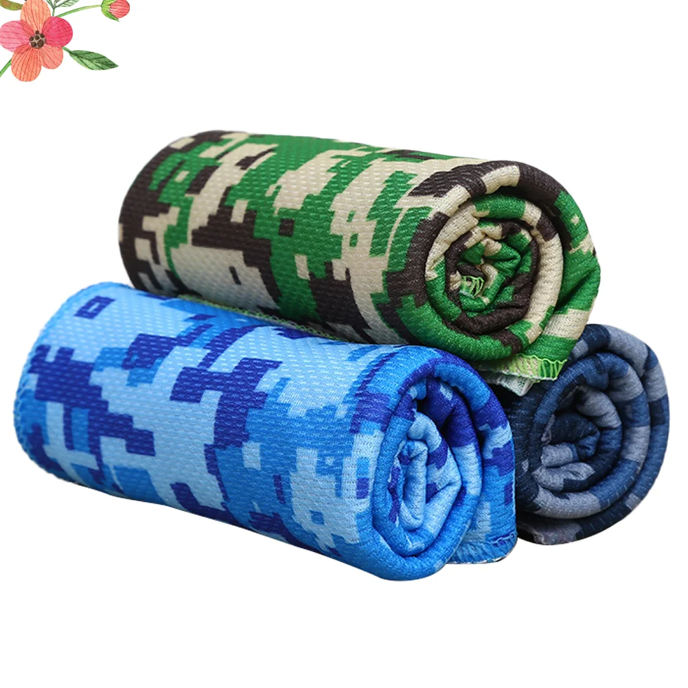 3 Pcs Towel Towels Quick Dry Printed Summer Cooling Camouflage Coldness Sense Outdoor Accessories Man Travel