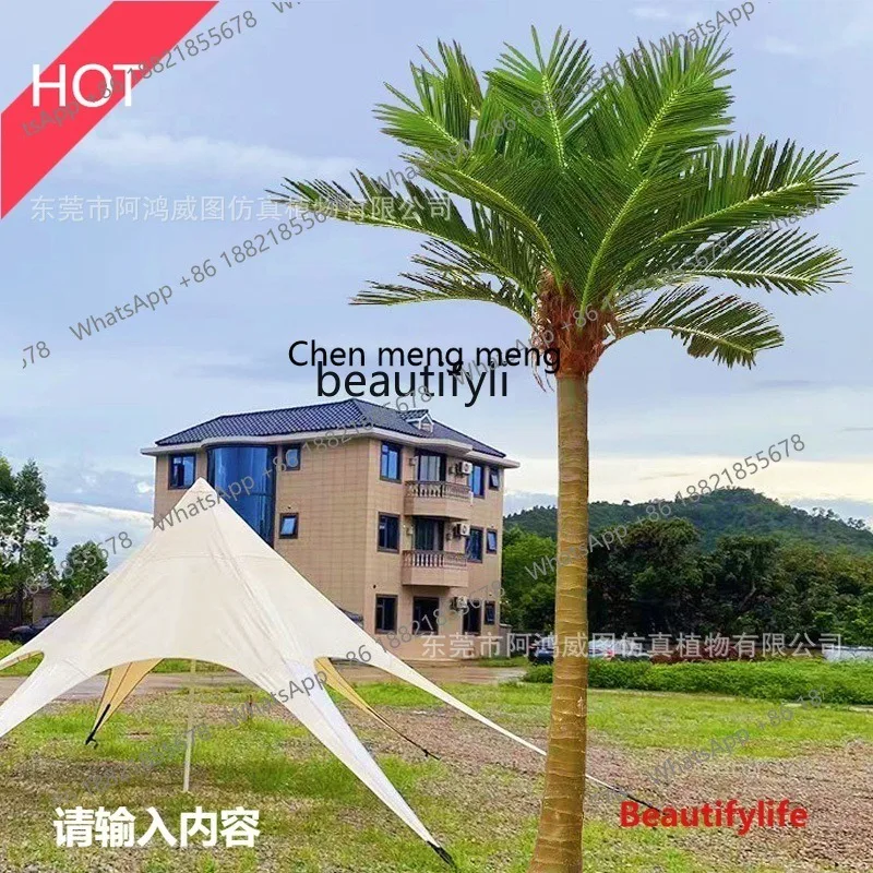 Simulated Date Palm Palm Large Canary Seaweed Tree Amusement Dinosaur Garden Decorative Landscape Tree