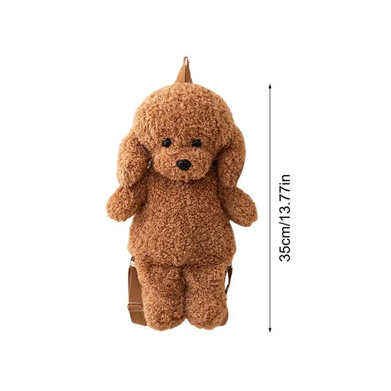 Bonito cão forma realista adorável bolsa macio pelúcia animal bolsa de ombro para a escola menina crianças feminino acessório viagem ao ar livre
