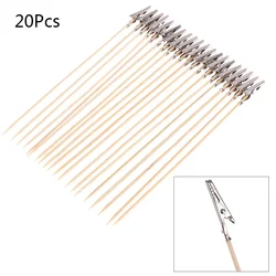 20Pcs Wood And Metal Painting Stand Alligator Clip Stick Modeling Tool for Airbrush Model Part