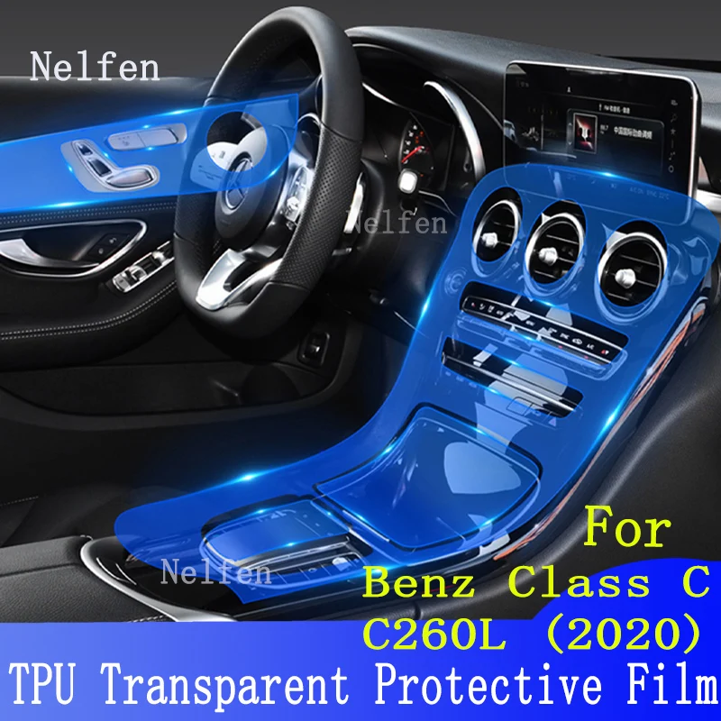 

For Mercedes Benz C C180 C200 Class GLC 200 260 W203 W204 W205 Anti-Stratch Sticker Transparent TPU Car Protective Film