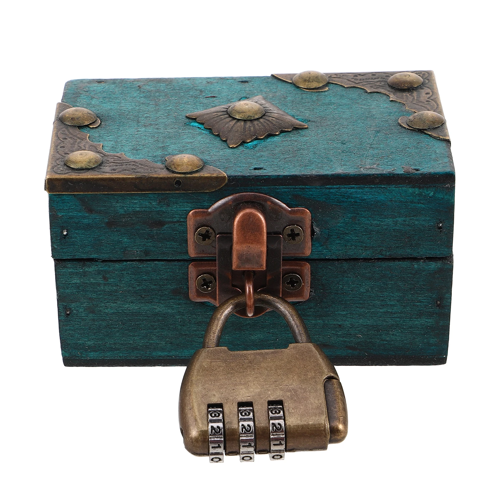 

Retro Jewelry Storage Box Vintage Treasure Chest Organizer Handheld Necklace Case Boxes for Women Wood