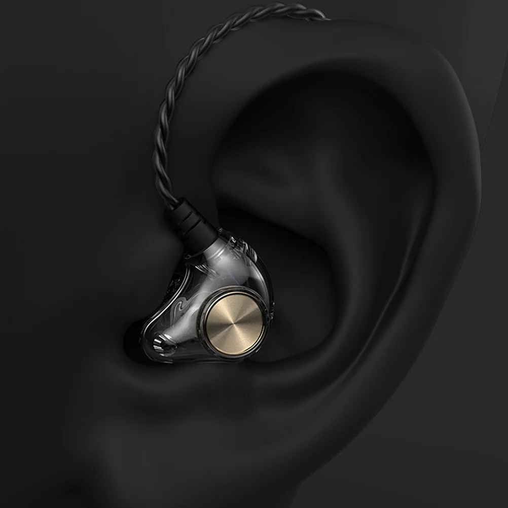 

In-Ear Headphone Transparent Shell Tangle-Free Cable Flexible Earhooks Ergonomic Design For Workout Running Gym Bass