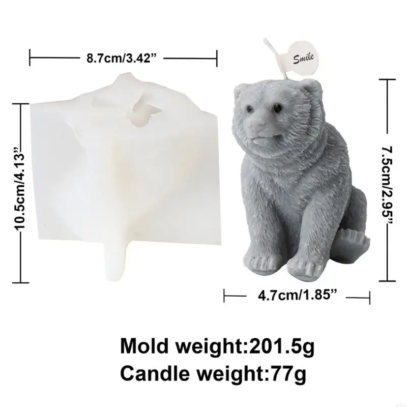 400A Beautiful 3D Bear Shaped Resin Mould Unique Silicone Mold for DIY Easter