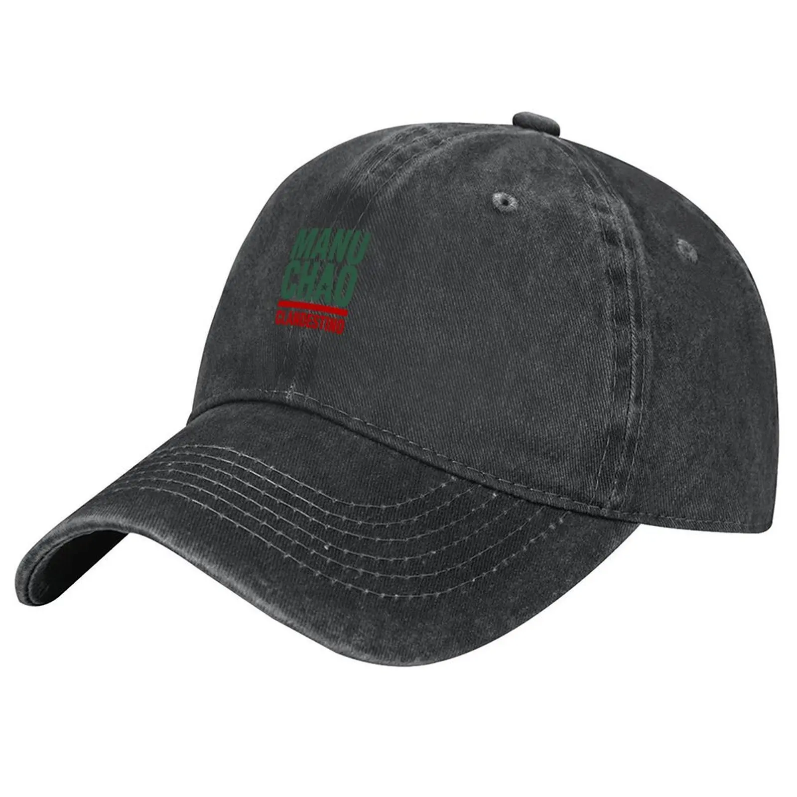 

Manu Chao Clandestino Logo Baseball Cap sun caps Thermal Visor Snap Back Hat beach hat Men's Luxury Women's