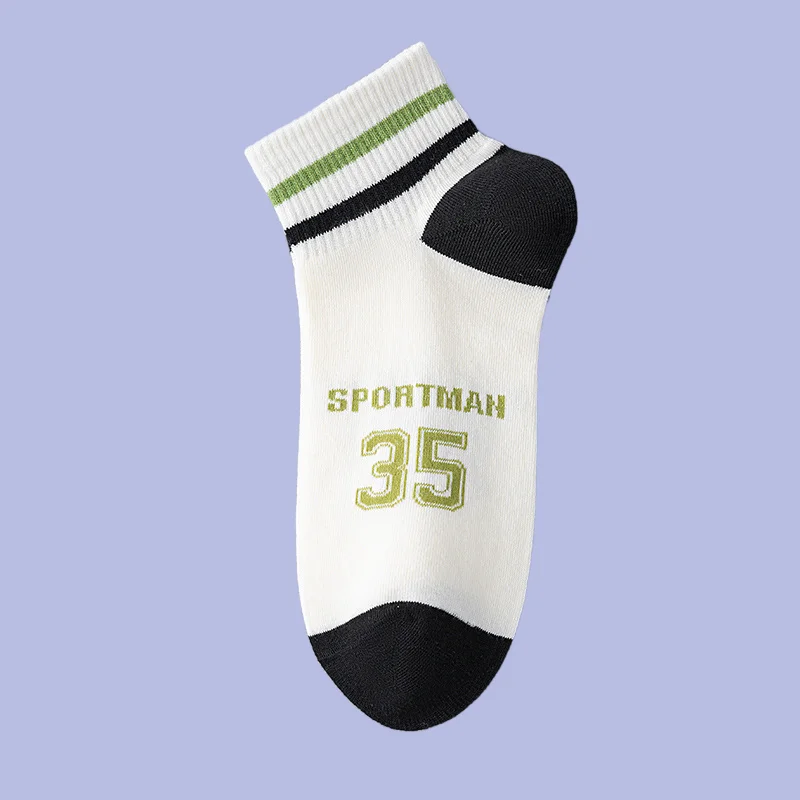 3/6 Pairs 2024 New Summer Pure Cotton Deodorant Sweat-absorbent Sports Student Trendy Casual Socks Men's Summer Thin Short Socks