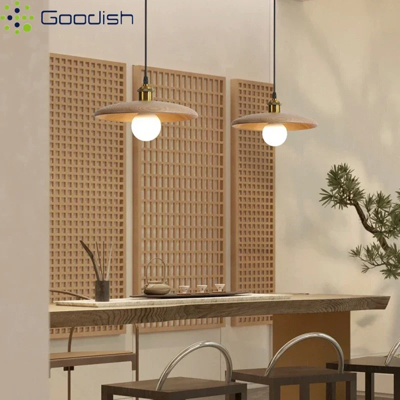 

Современные минималистичные скандинавские оригинальные светодиодные подвесные светильники из цельного дерева, художественные креативные внутренние лампы для кухни, украшения дома, люстра