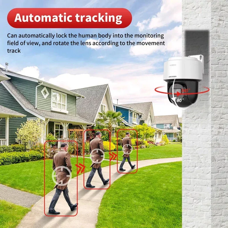 Original Hikvision DS-2DE2C400MWG-E 4MP IR Color PoE IP Camera Auto-tracking Two Way Audio Smart Hybrid Light PTZ Network Camera