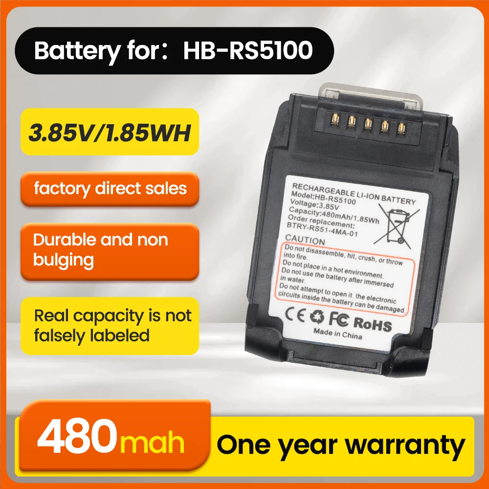 

BNN RS5100 Battery Replacement for Zebra Ring Scanner RS51 RS5100 RS61 RS6100 Scanner BT-000398 BTRY-RS51-7MA-01 BTRY-RS51-4MA-0