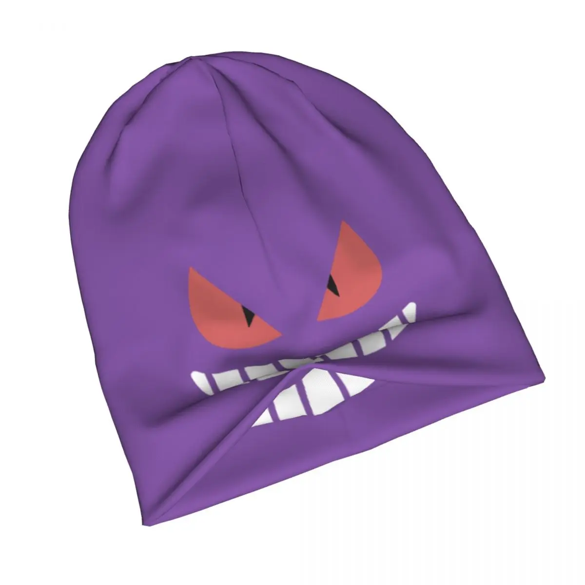 Pokemon Gengar's Face Bonnet Hat Hip Hop Ski Skullies Beanies Hats Cartoon Anime Game Men Women Knitted Hat Warm Dual-use Caps