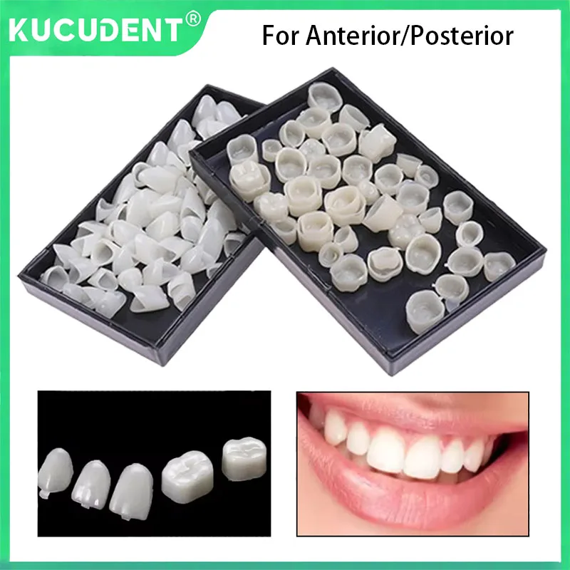 

50/70 шт., набор стоматологических временных виниров для корон, передний передний моляр, задний шпон для зубов, стоматологические инструменты для отбеливания зубов