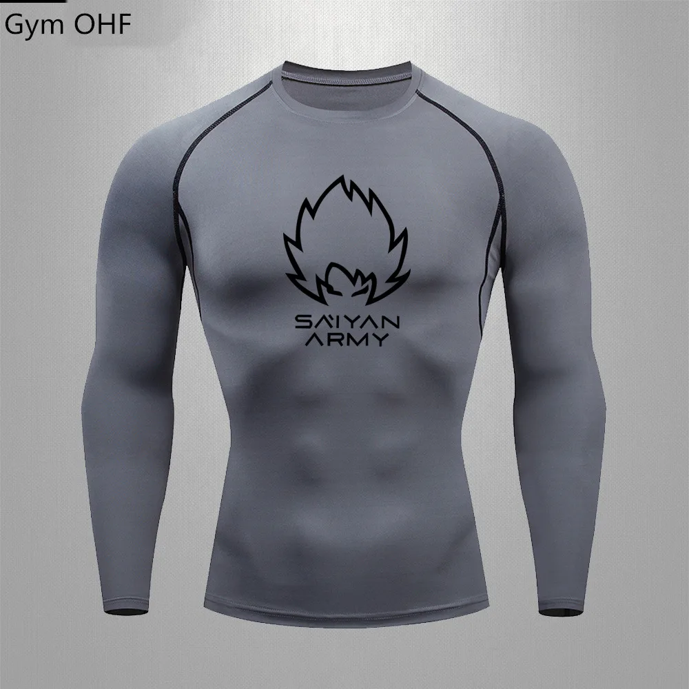 Goku T Shirt Men Summer Gym Fitness Tops Rashguard Jiu Jitsu Compression Shirts Pants Dry Fit Running Training T shirts Herren